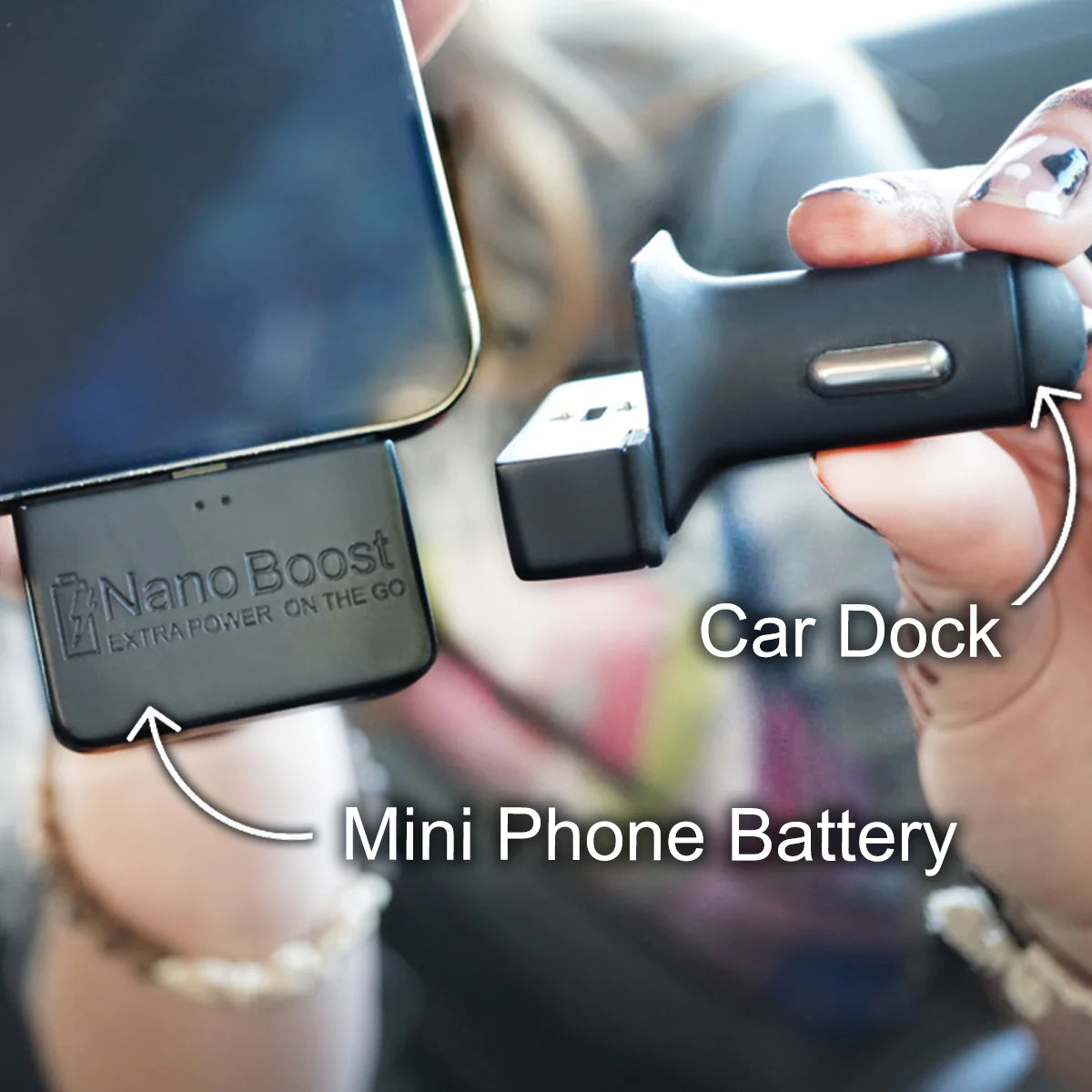 Nanoboost™: Mini-Phone Battery & Car Charger